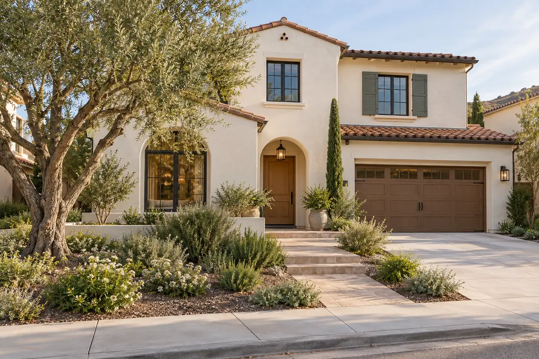 Sunlit home with a landscaped front garden